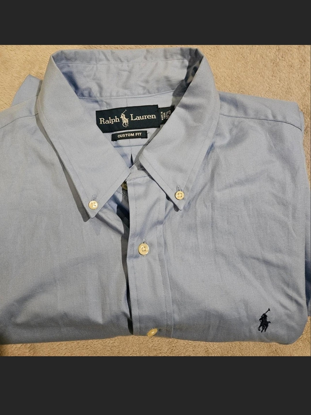 Classic Ralph Lauren Light Blue Button-Down Men's Shirt